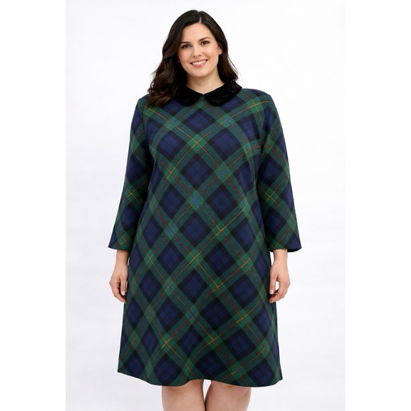 Talbots Dresses & Skirts - NWT Talbots A Line Dress Women XL Green Plaid